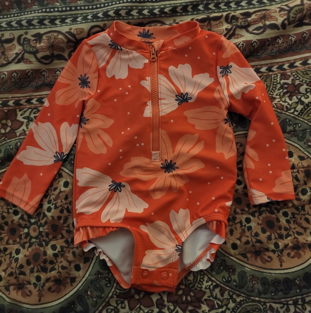 3-6 M girls Rashgaurd Bathing Suit